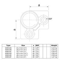 Buiskoppeling Drieweg kniestuk 90°-C / 33,7 mm